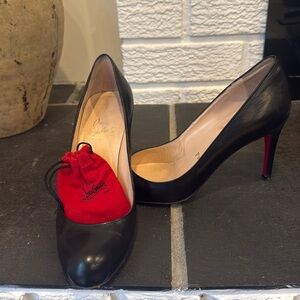 Matte  Black Classic christian louboutin Simple 100 Pumps 35 Used Designe…